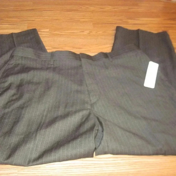 NWT Apt. 9 Brown Stripe Men's Slacks Pants 38 x 30